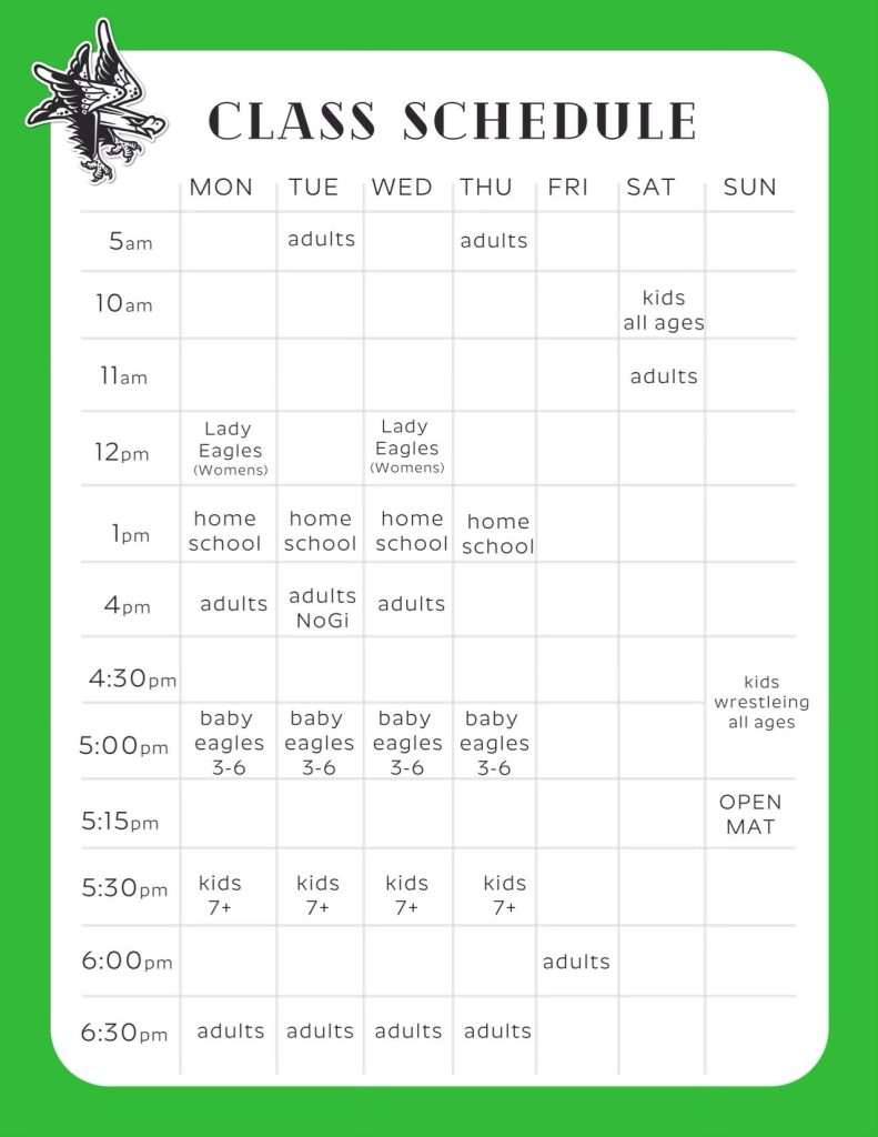 Aguila Jiu-Jitsu Class Schedule (1)